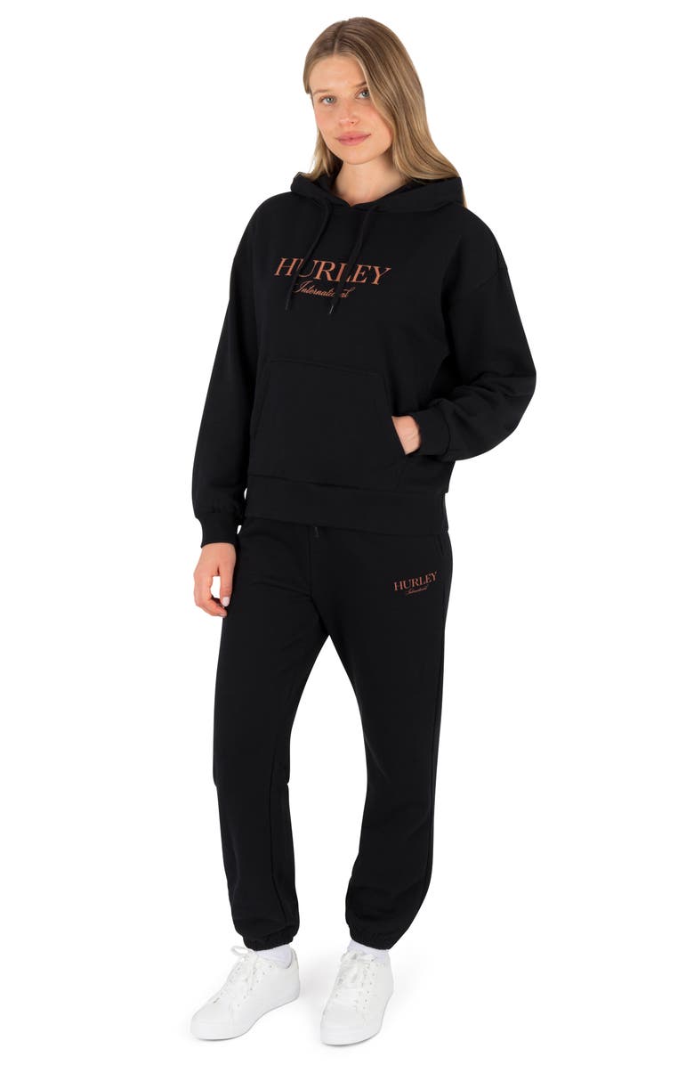 Hurley Nostalgic Hoodie, Alternate, color, Black