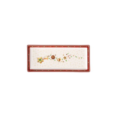Winter Bakery Delight Rectangular Cake Plate
