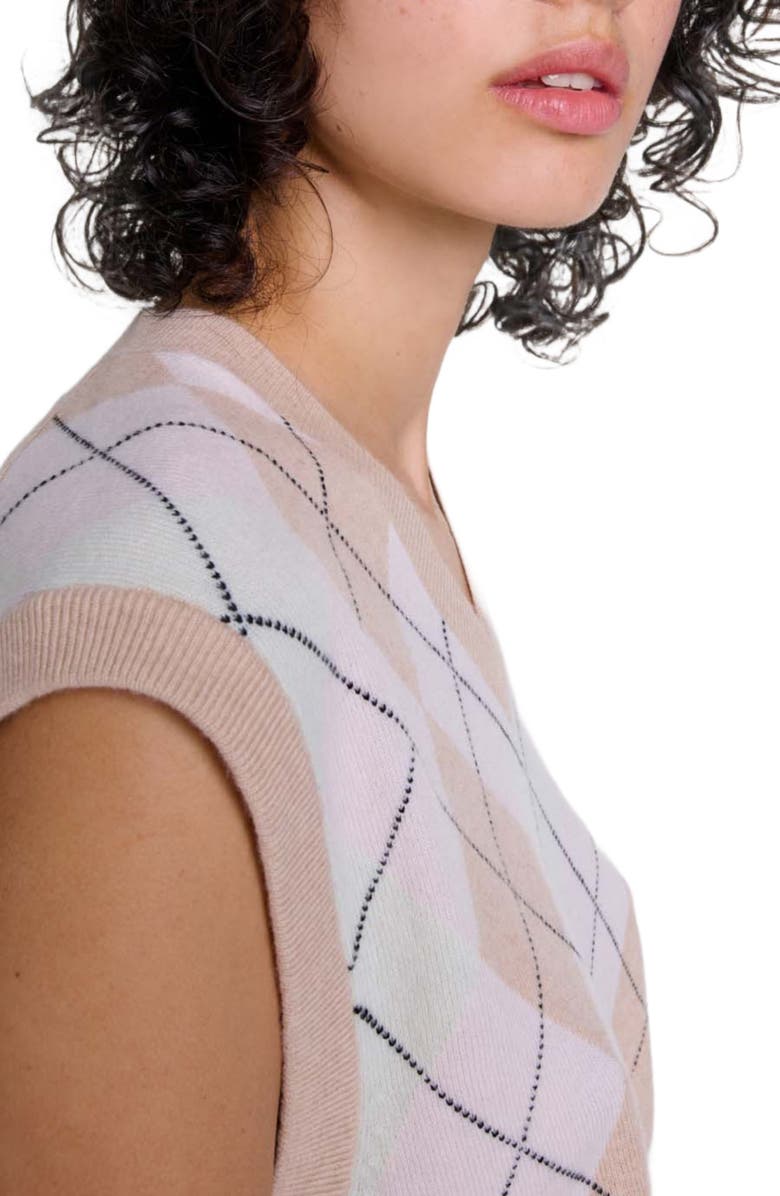 maje Sleeveless wool blend sweater, Alternate, color,