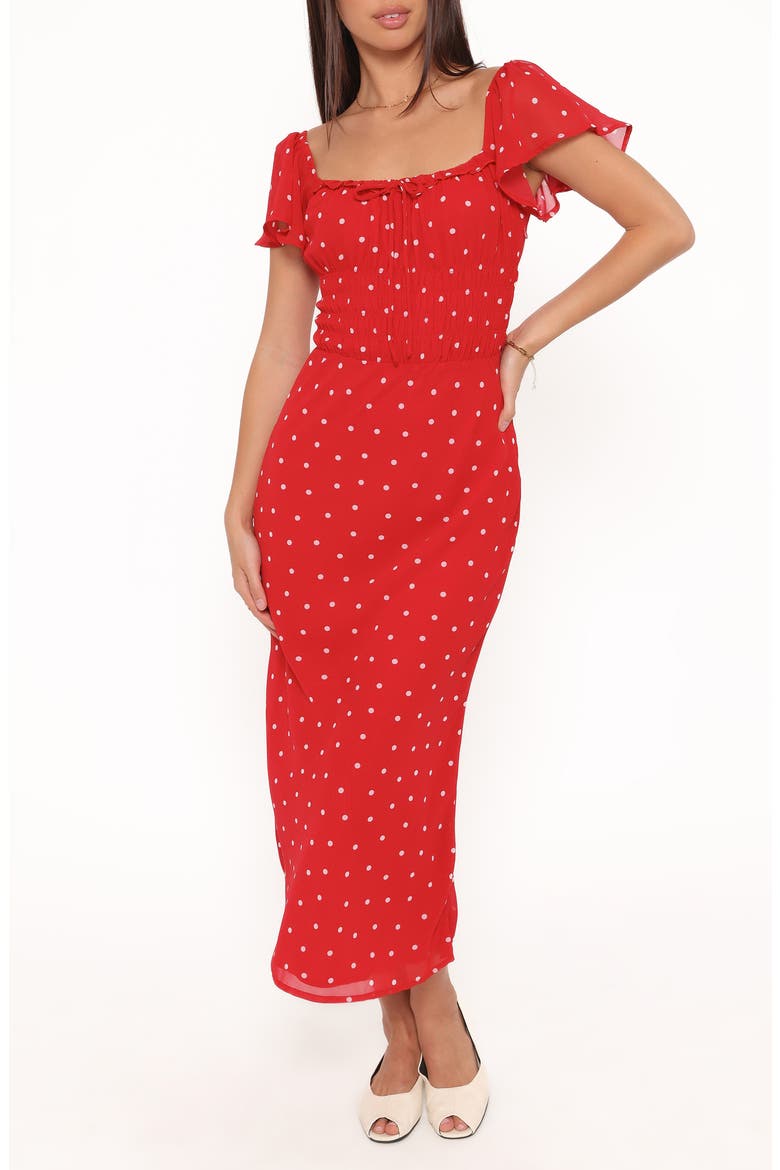 red polka dress women Nellie Maxi Dress Red Polka Dot