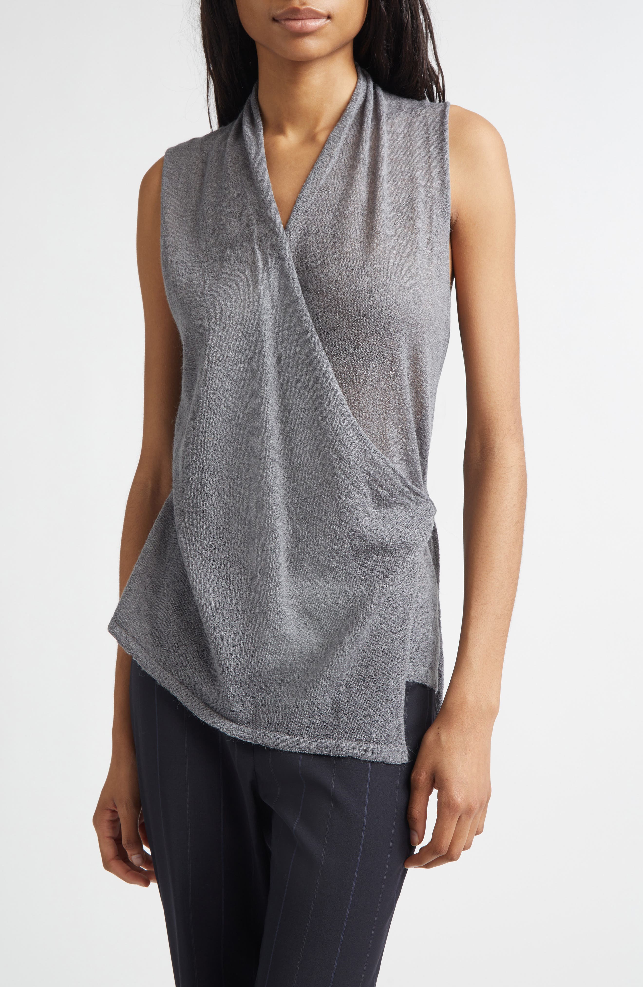 Paloma Wool Sans Baby Alpaca & Merino Wool Blend Wrap Top (Women