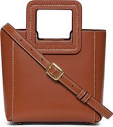 STAUD Mini Shirley Leather Satchel