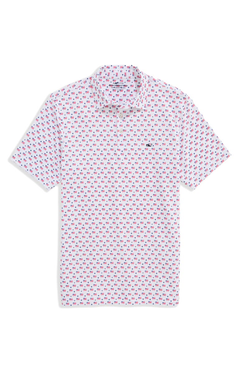 vineyard vines Sankaty Performance Polo, Main, color, White