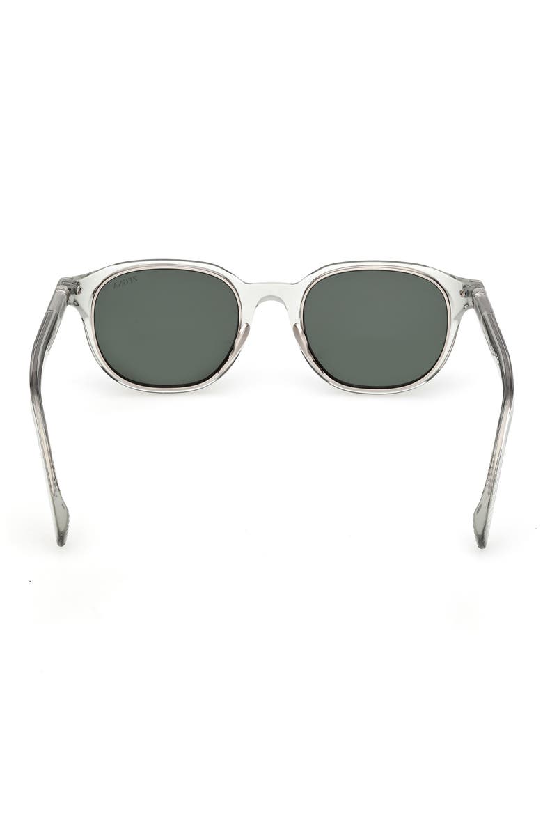 50mm Round Sunglasses, Alternate, color, TRANSP LIGHT GREEN / GREEN