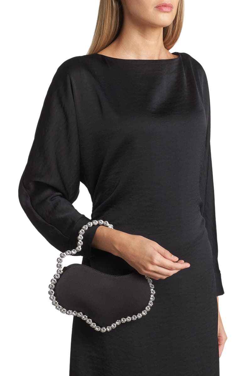 L’alingi Wavy Eternity Satin Clutch, Alternate, color,