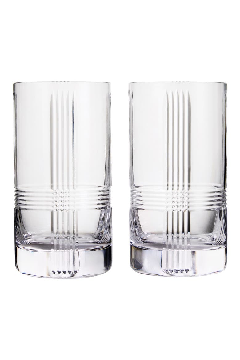 Marquis Vector Set of 2 Crystal Highball Glasses, Main, color, NONE