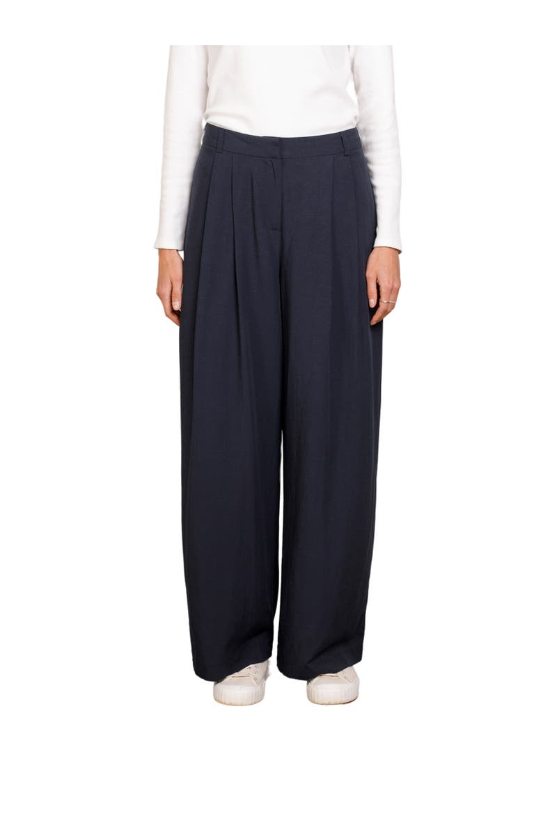 Wide Leg Drape Pants, Main, color, DARK NAVY