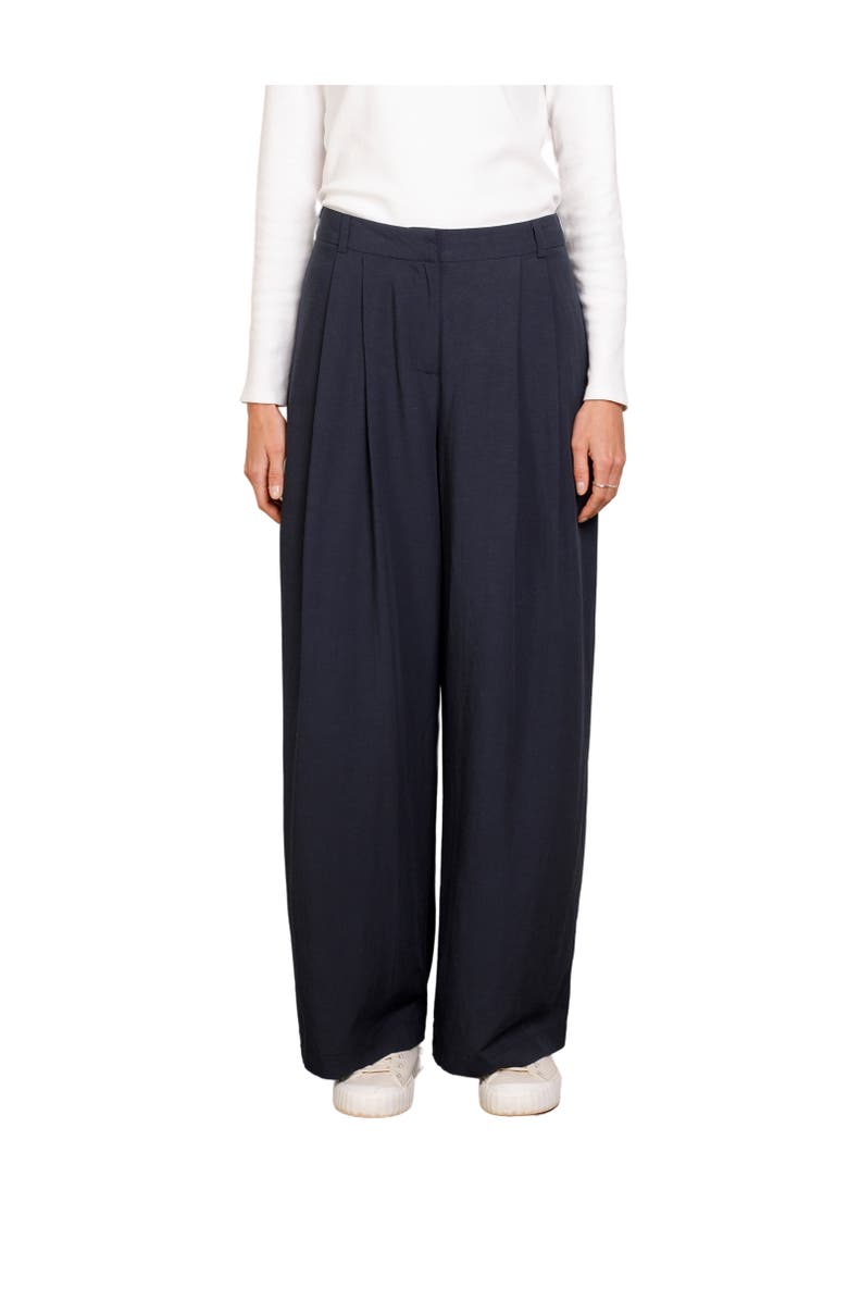 Celtic & Co. Wide Leg Drape Pants, Main, color, Dark Navy