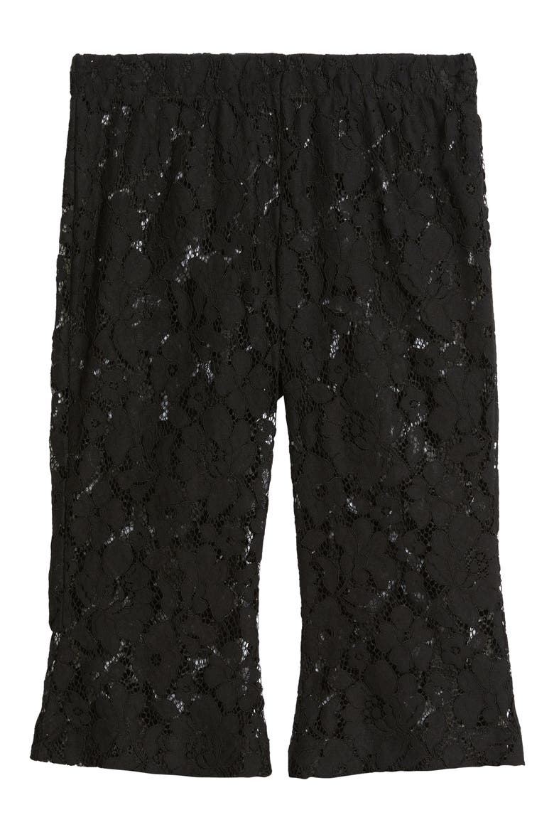 Isla Lace Capri Pants, Alternate, color, BLACK
