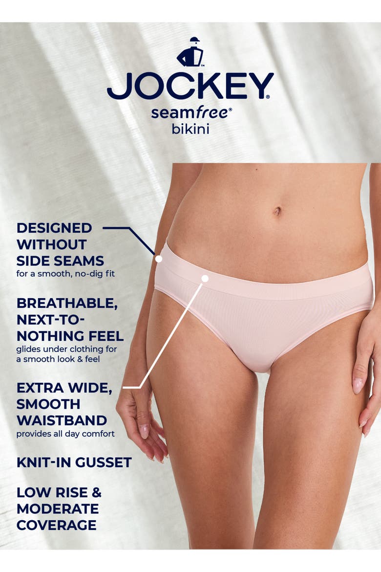 Women's Seamfree Bikini, Alternate, color, Black Stripe