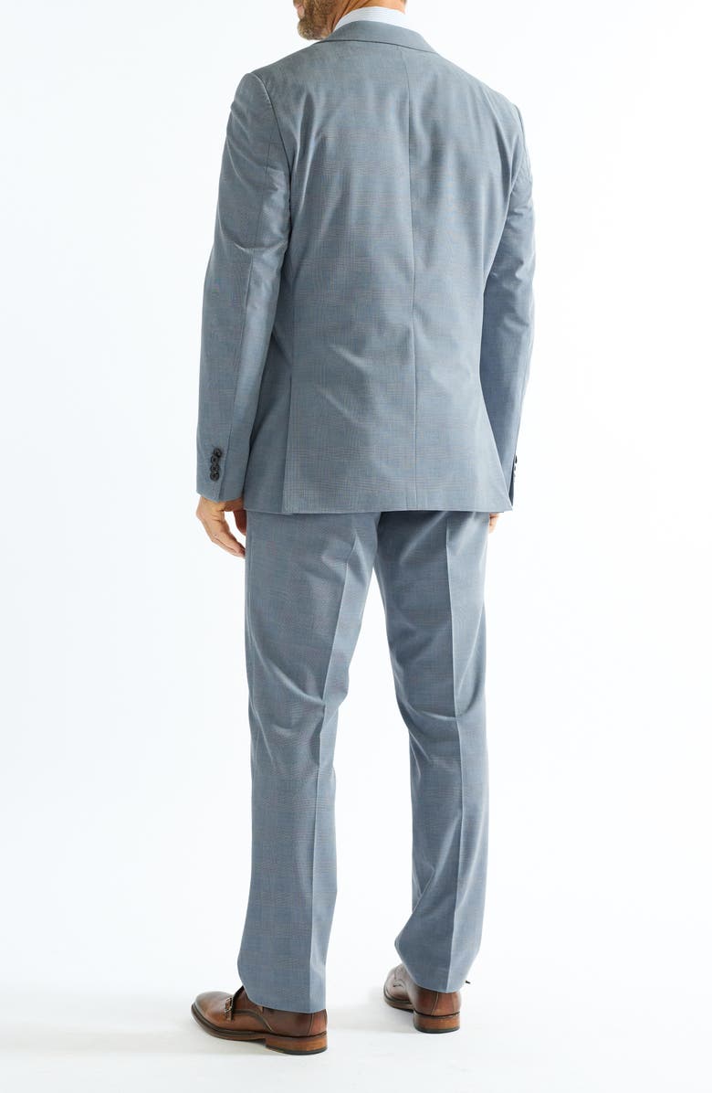 SAVILE ROW CO Hoxton Blue Plaid Stretch Suit, Alternate, color, Blue