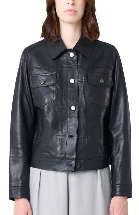 Kalaha Leather Jacket Trucker Silhouette