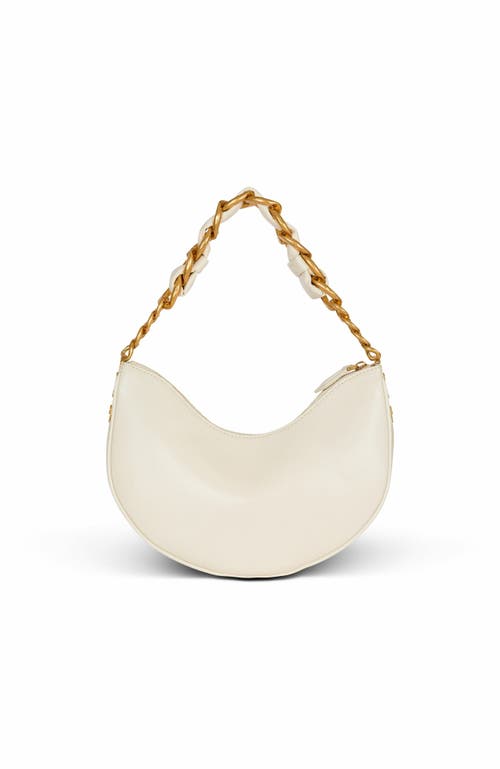 Balmain 1945 Soft Moon Crinkled Calfskin Leather Bag