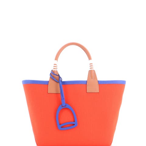 Sac Steeple Tote Toile with Leather 25