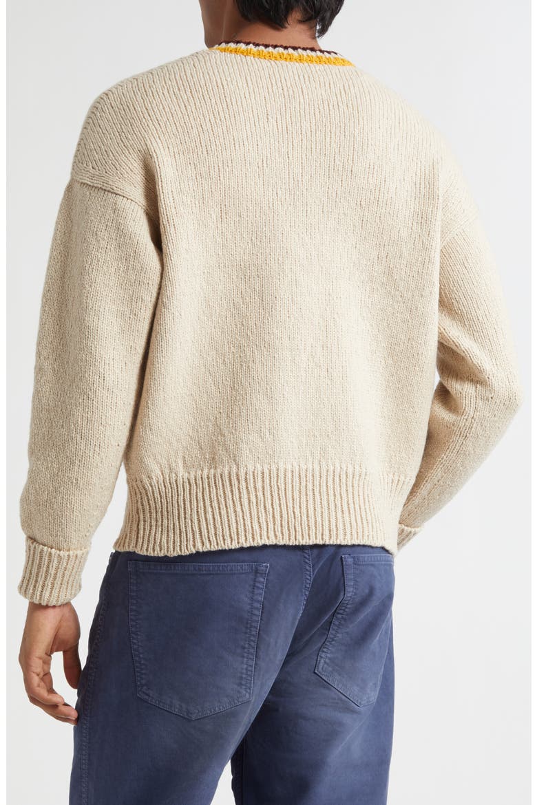 College Wool & Cashmere V-Neck Sweater, Alternate, color, IVORY