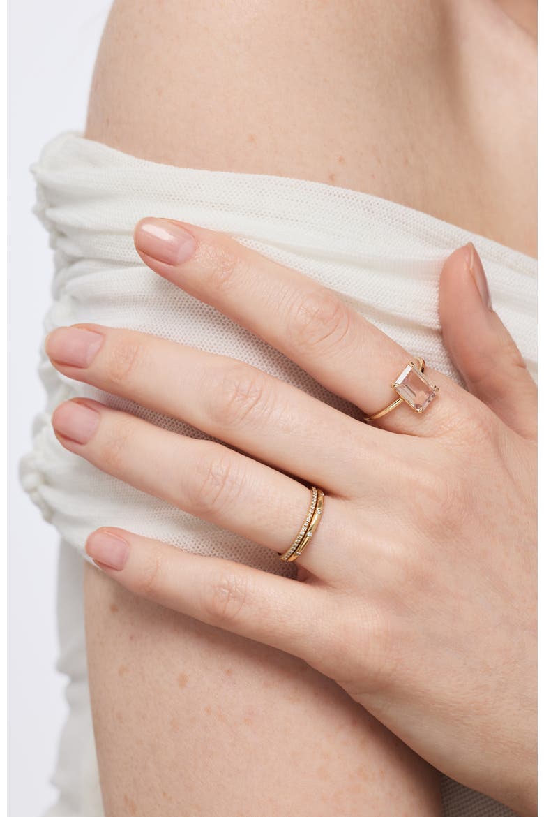 Solid Yellow Gold - Light Pink Sapphire Spritz Ring, Alternate, color, Pink