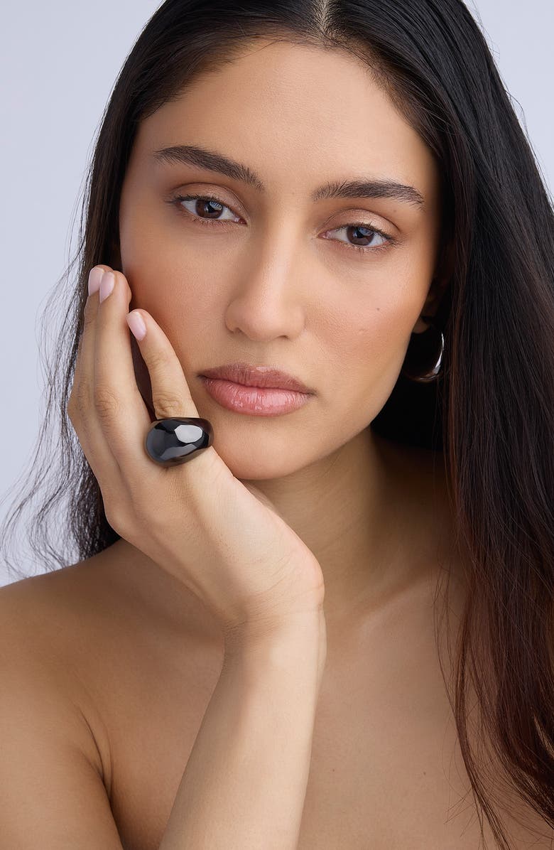 Jennifer Fisher Dylan Dome Ring, Alternate, color, Hematite