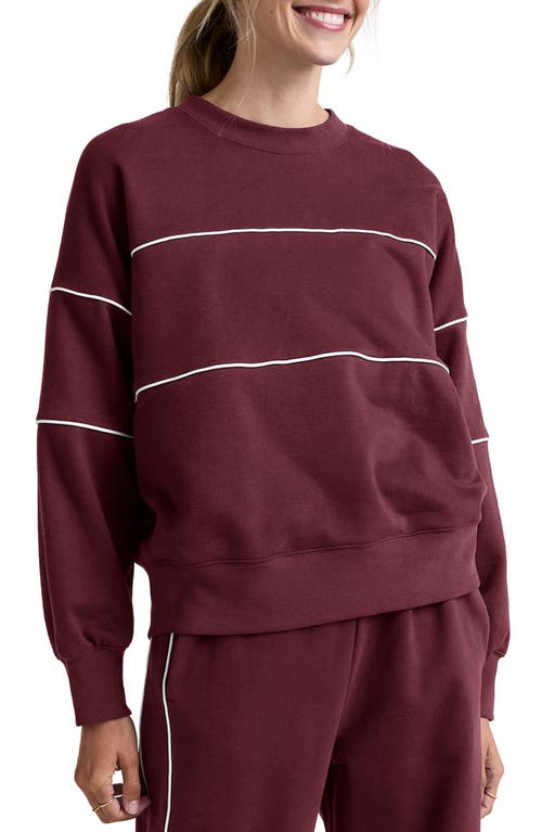 Beyond Yoga Piper Oversize Luxefleece Sweatshirt In Burgundy