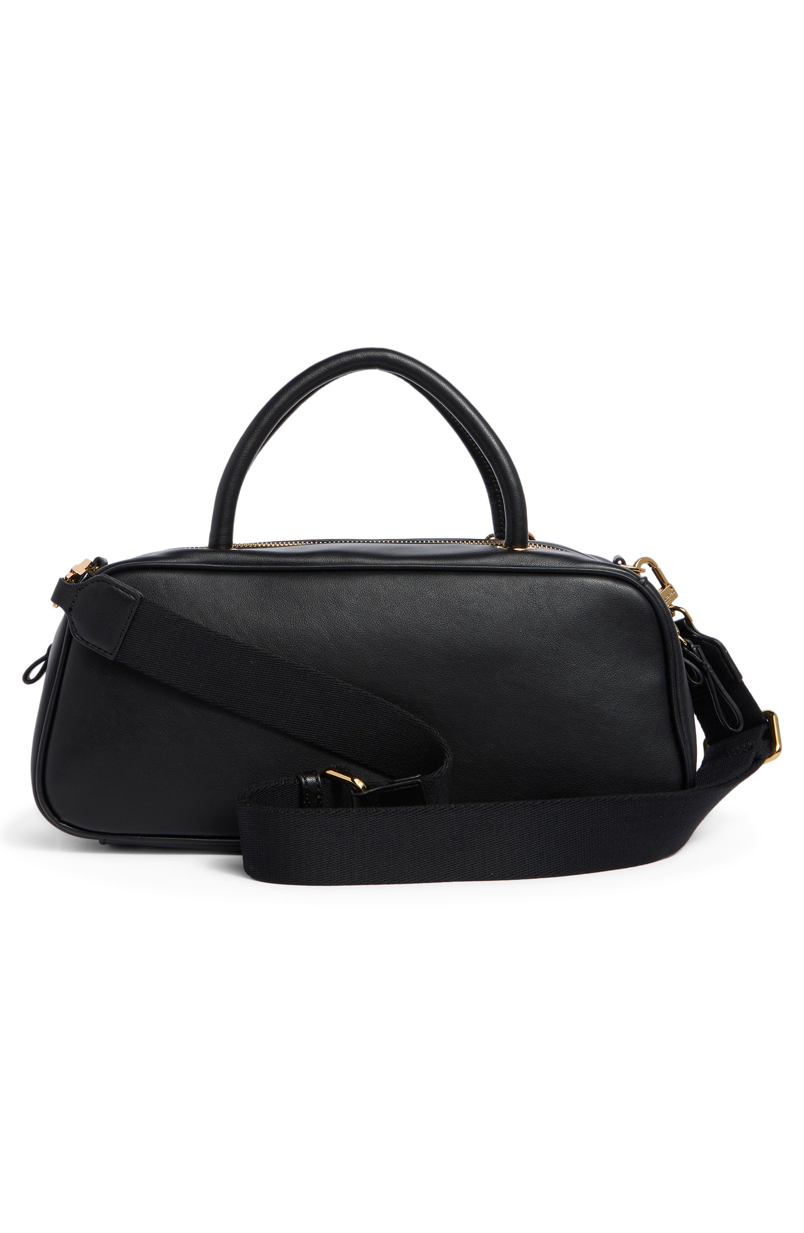 KARL LAGERFELD PARIS Zaylia Satchel Bag, Alternate, color, Black/ Gold