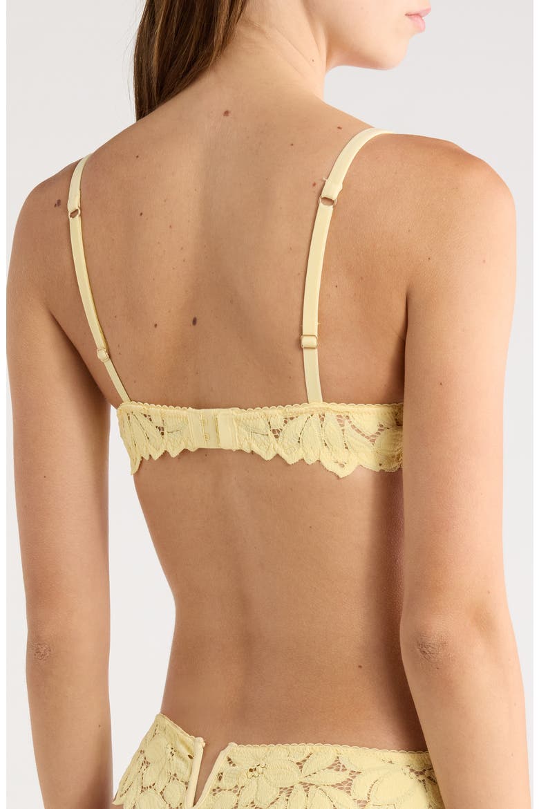 Celeste Floral Lace Push-Up Underwire Bra, Alternate, color, VANILLA