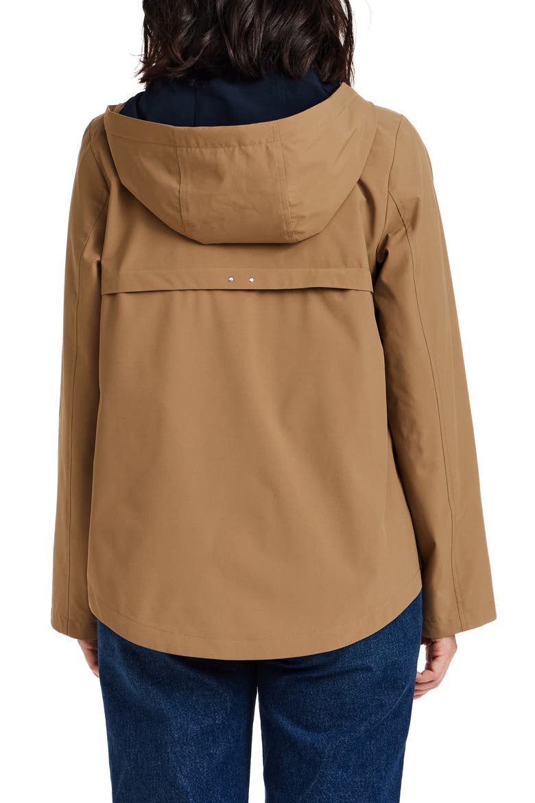 Packable Hooded Rain Jacket, Alternate, color, SEPIA