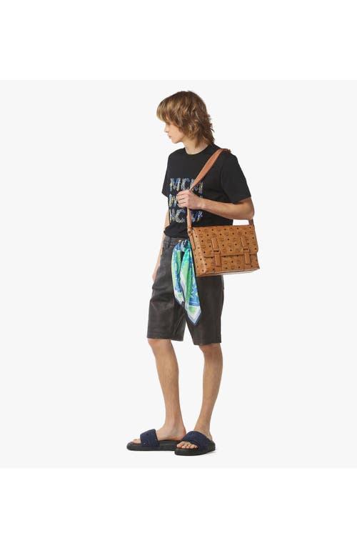 Mcm Aren Messenger In Cognac