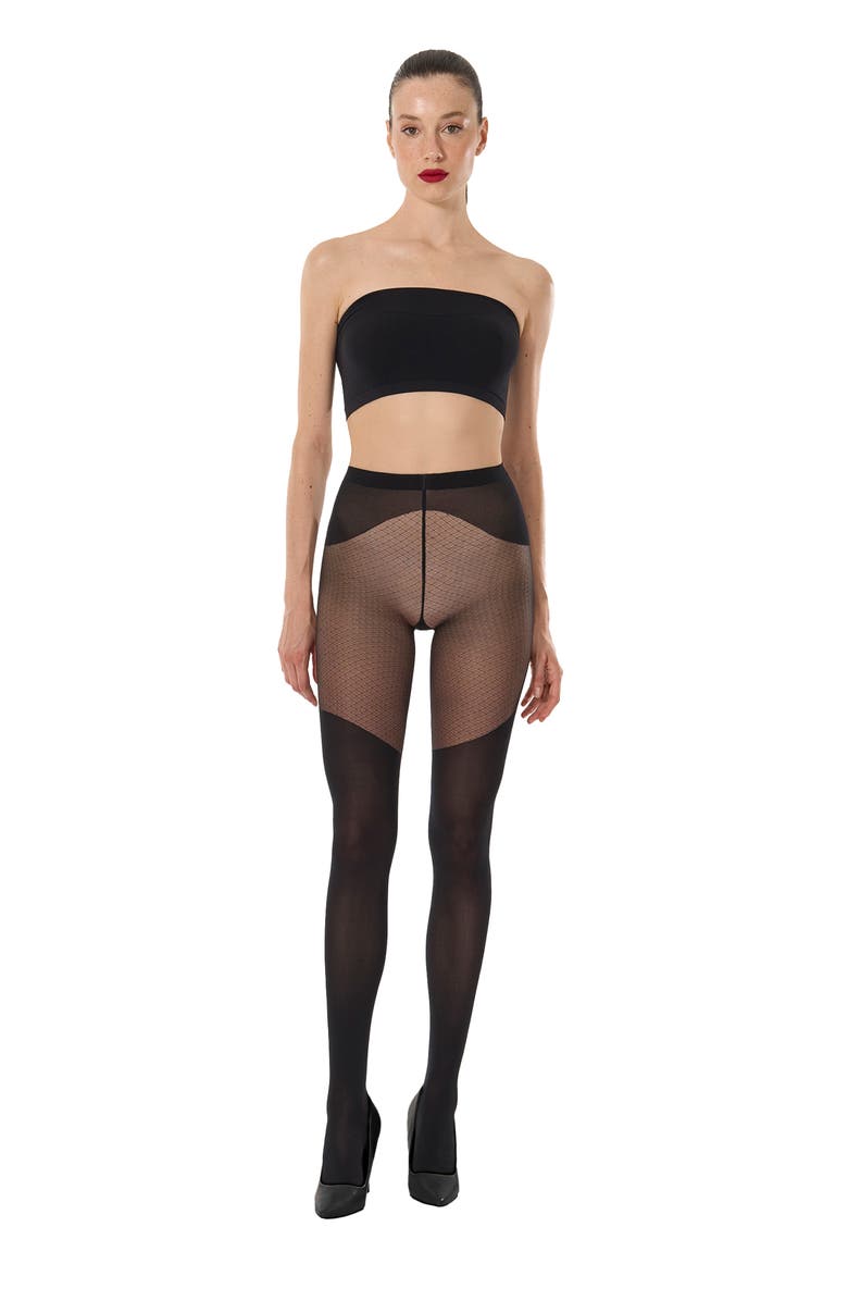 Wolford Overknee Effect Tights, Alternate, color, Black