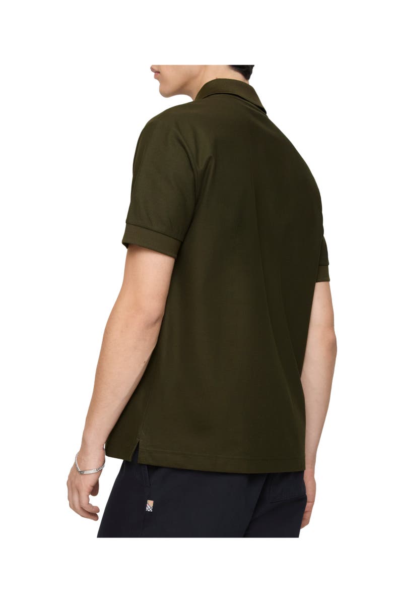 Burberry Metallic EKD Cotton Polo Shirt, Alternate, color, Marsh Green