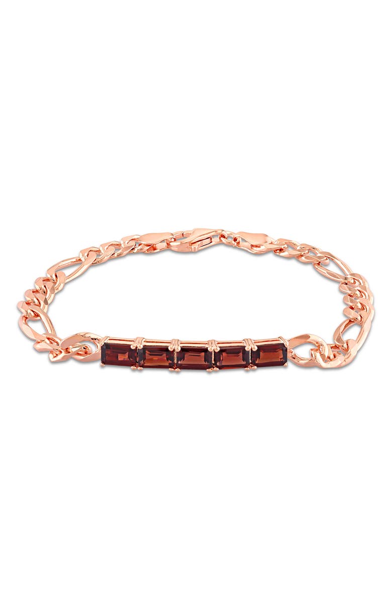 DELMAR Garnet Birthstone Chain Bracelet, Main, color,