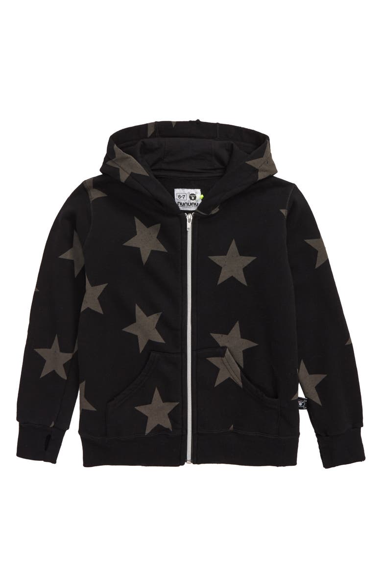 Nununu Star Zip Hooded Sweatshirt, Main, color, 