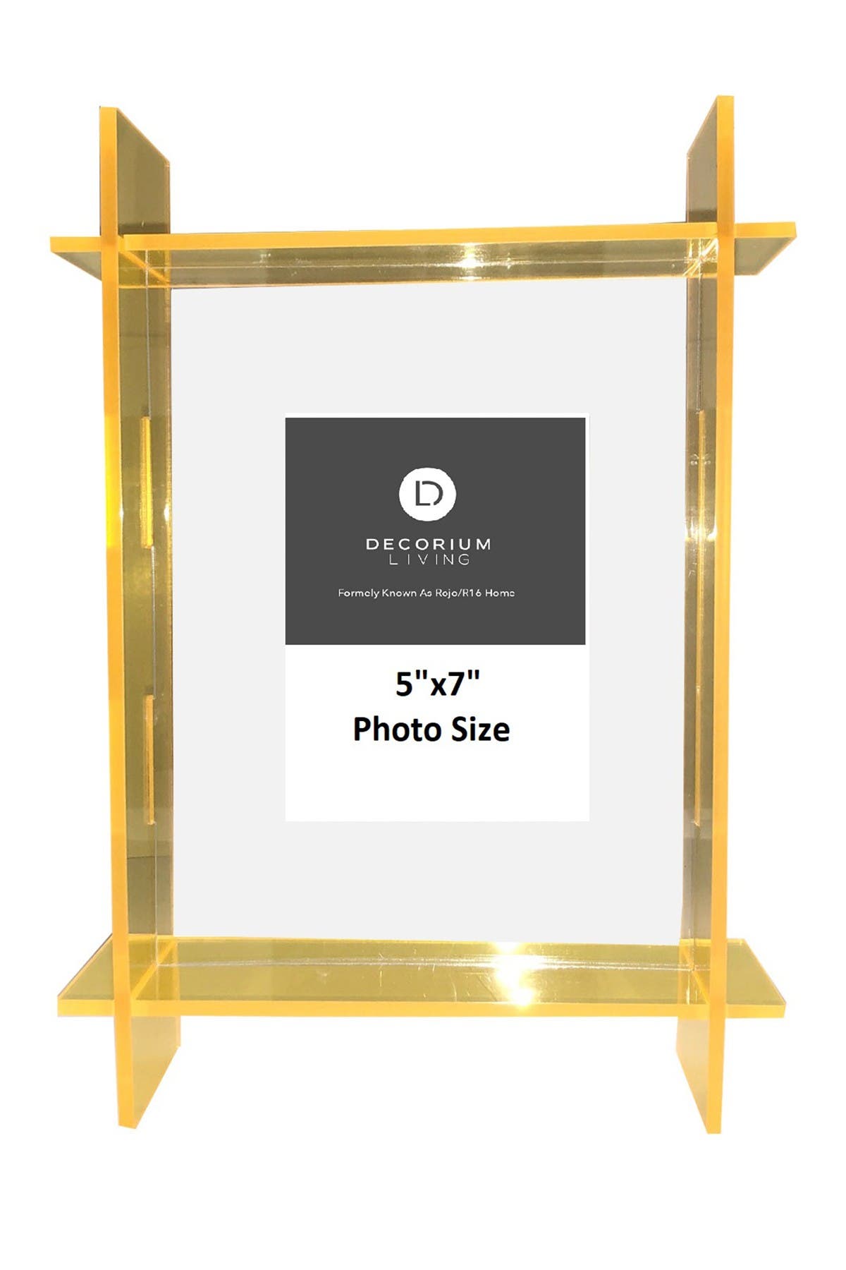 Neon Yellow Lucite 5" x 7" Frame