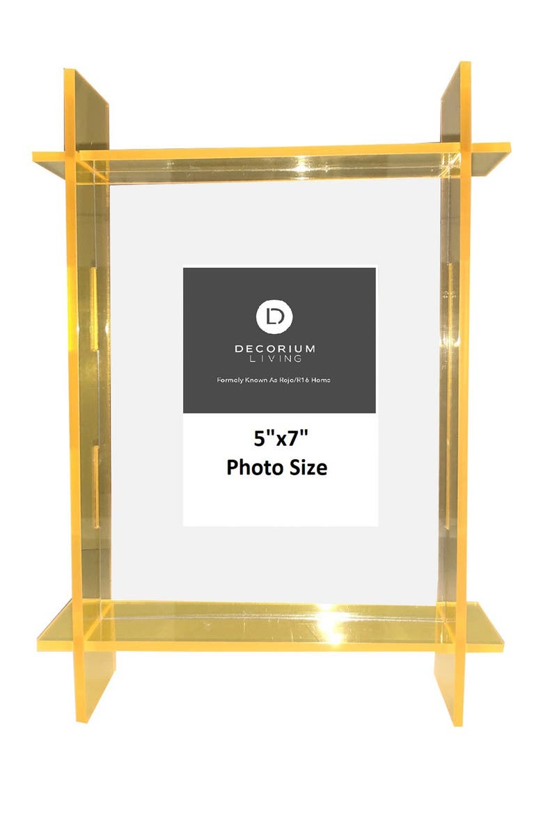 Neon Yellow Lucite 5" x 7" Frame, Main, color, NEON YLLW/CLEAR