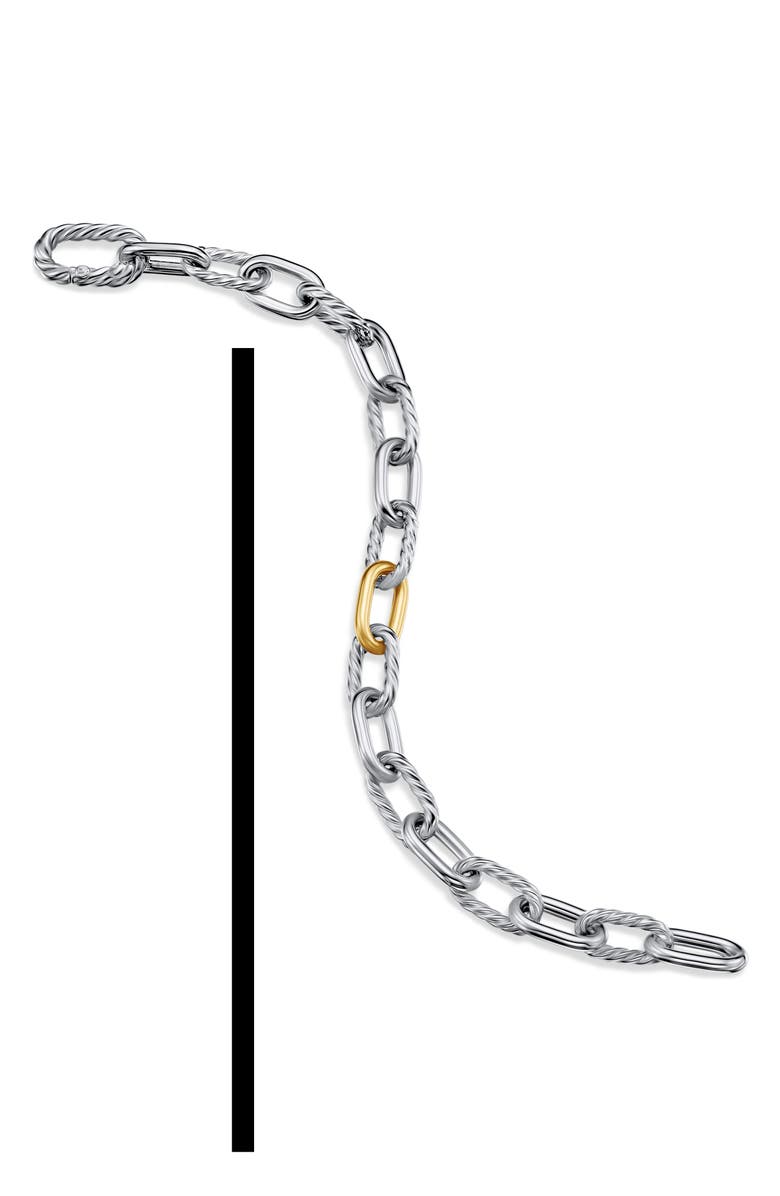 David Yurman DY Madison Chain in Sterling Silver with 18K Gold Bracelet, 8.5mm, Alternate, color, Silver 18K Yellow Gold