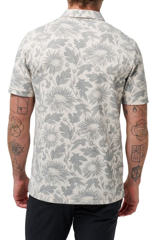 Travismathew Sandstone Print Polo In Moonbeam
