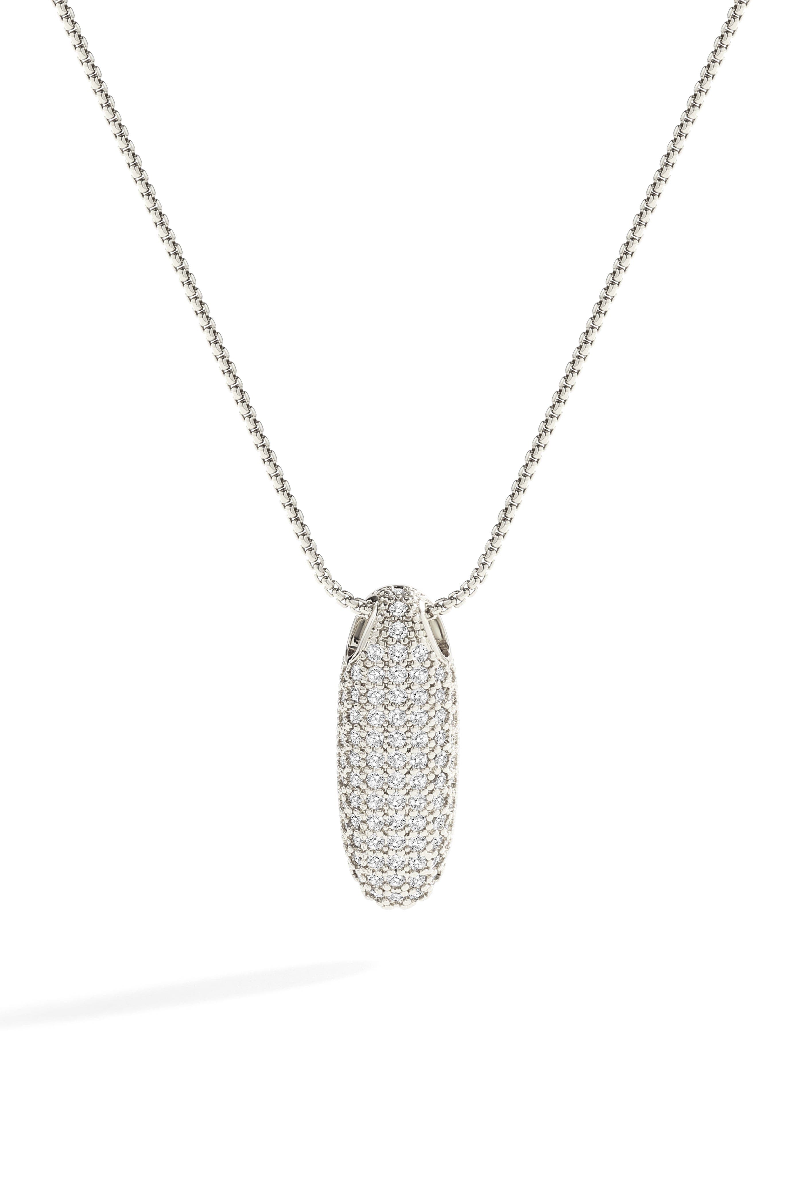 Mint & Lily Pave Bubble Initial Necklace