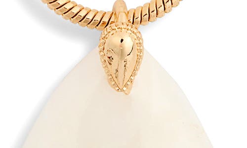 Shop Nordstrom Rack Quartz Teardrop Pendant Necklace In White- Gold