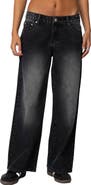 EDIKTED Magda Low Rise Wide Jeans