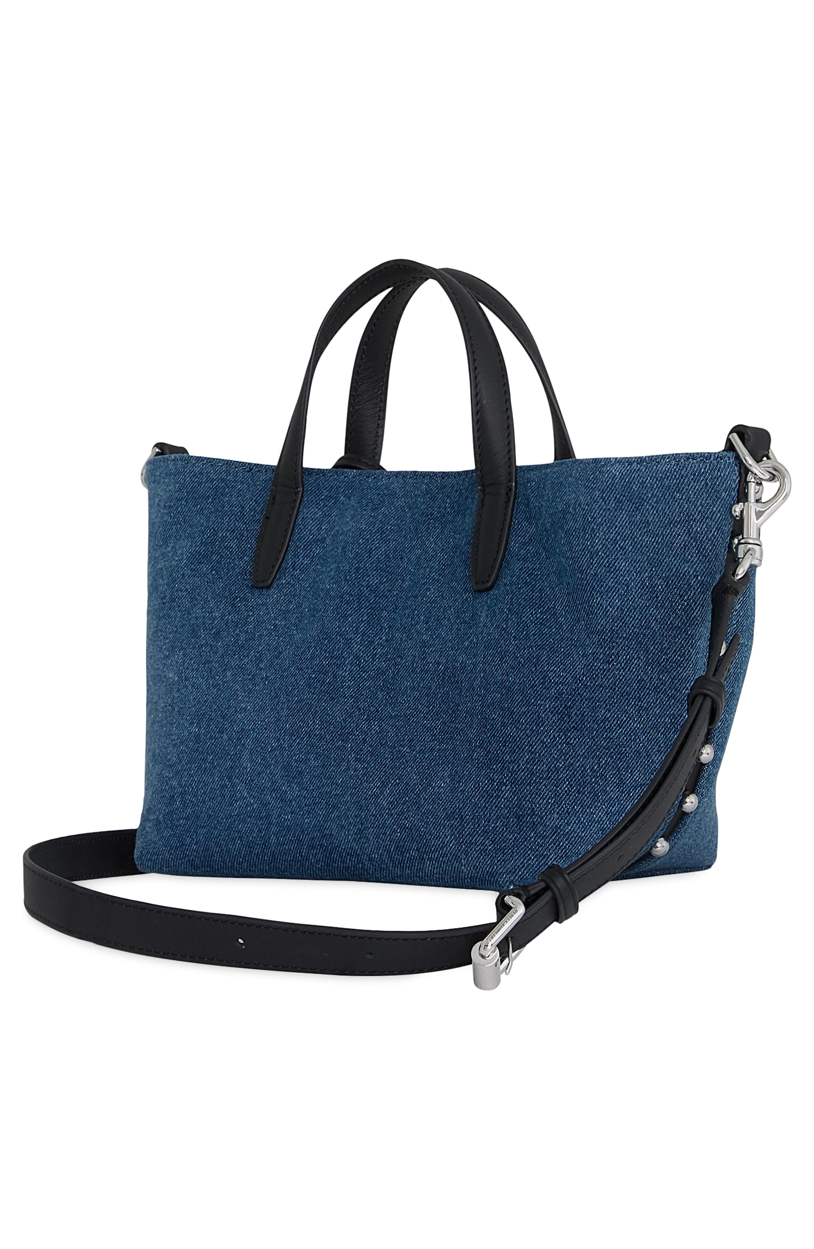 Rebecca Minkoff Small Riley Denim Tote, Alternate, color, Denim
