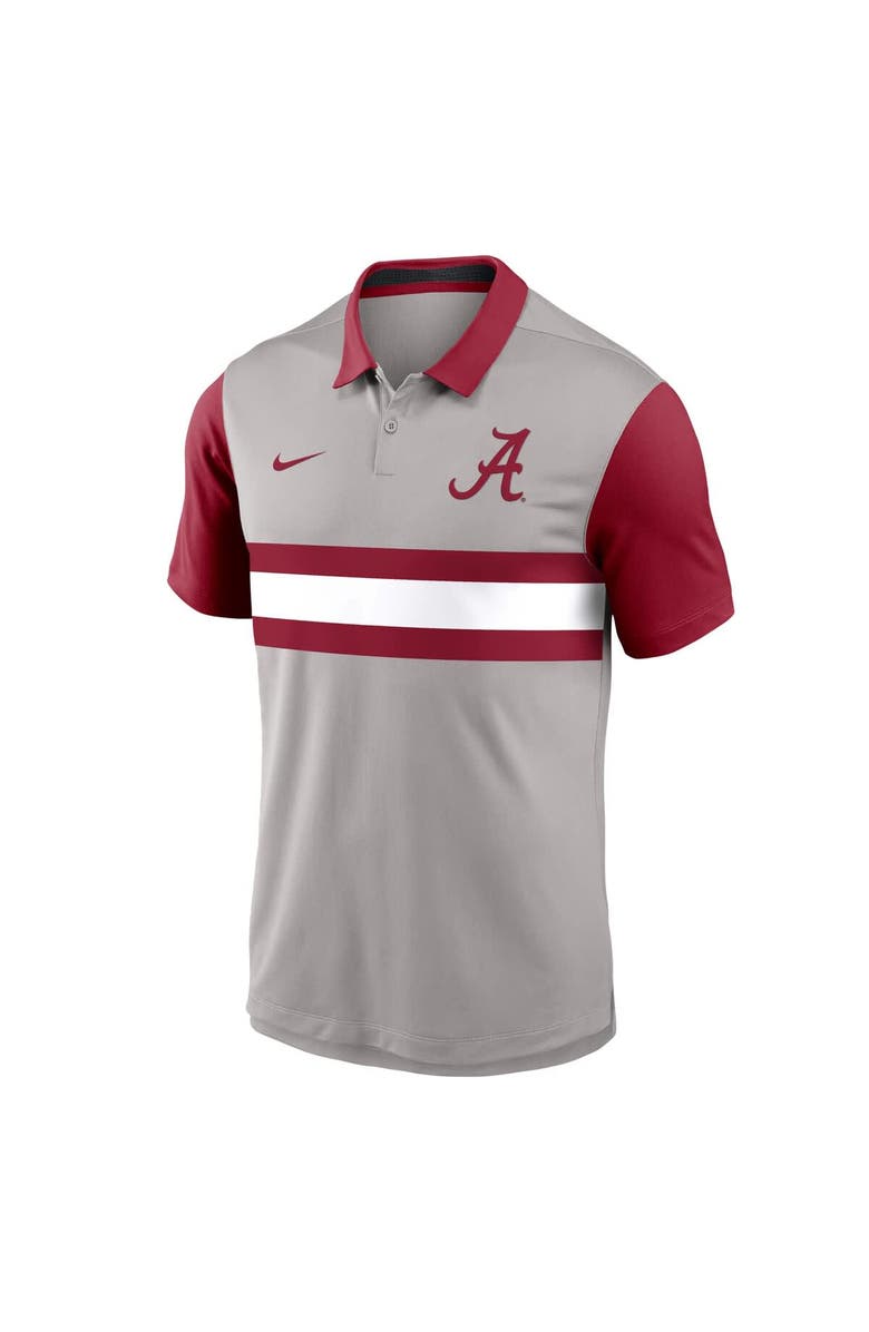 Nike Men's Nike Gray/Crimson Alabama Crimson Tide Vapor Performance Polo, Alternate, color, Gray