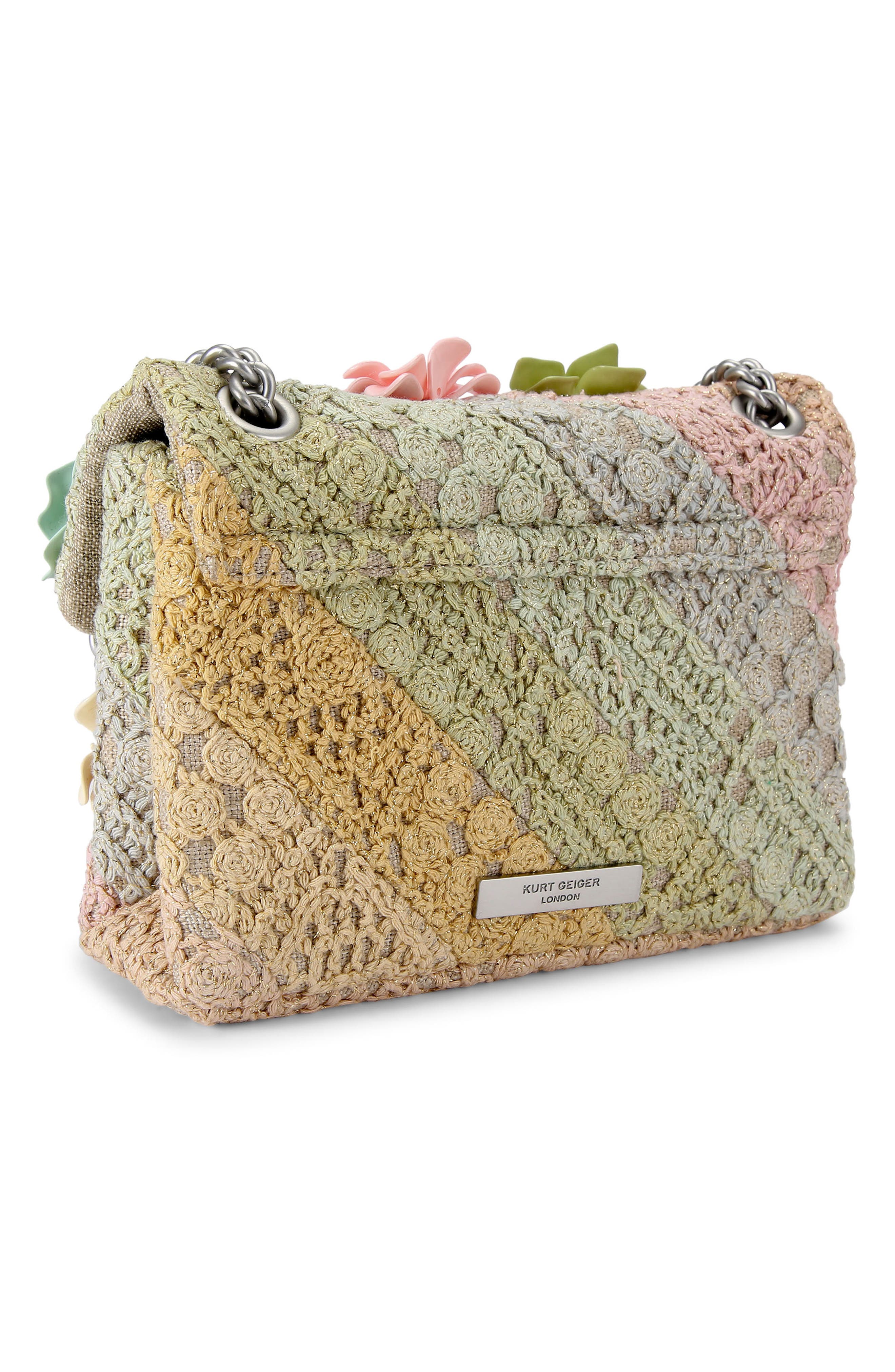 Kurt Geiger London Mini Kensington Floral Applique Crossbody Bag, Alternate, color, 