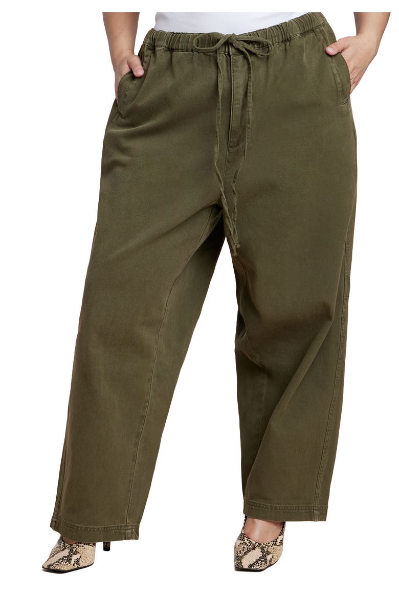 Adjustable Drawstring Casual Pant, Main, color, WINTER MOSS