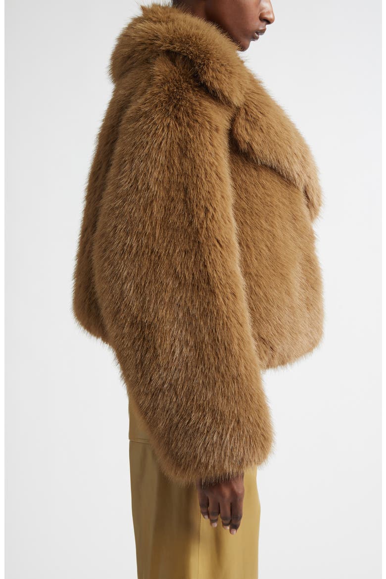 Samara Faux Fur Jacket, Alternate, color, SAND