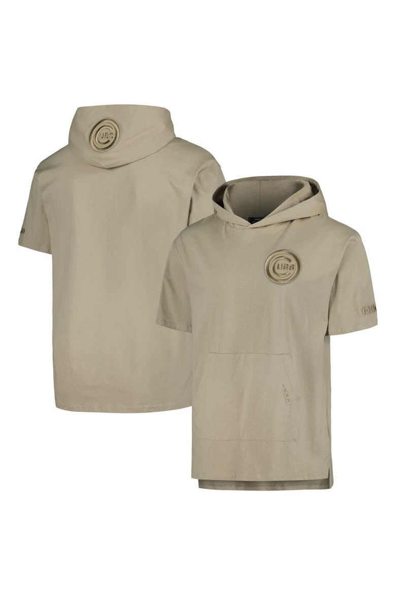 Men's Pro Standard Khaki Chicago Cubs Neutral Hoodie T-Shirt, Main, color, Khaki