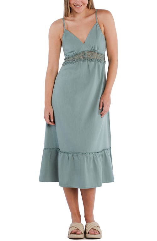 WASH LAB DENIM WASH LAB DENIM JOLIE LACE INSET COTTON BLEND DRESS