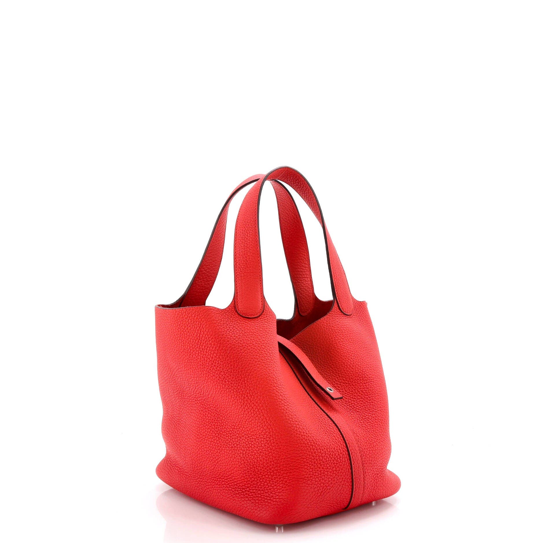 Pre-Owned Hermes Picotin Lock Bag Clemence MM, Alternate, color, Rouge Tomate