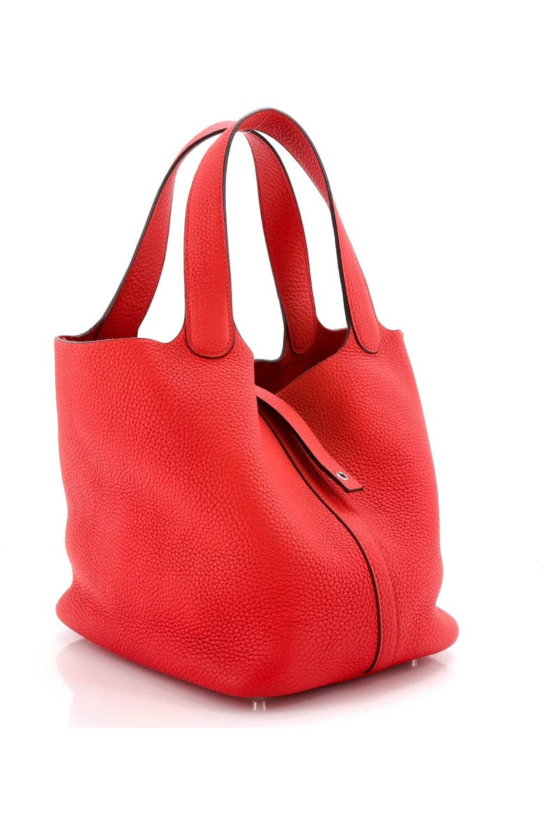 Pre-Owned Hermes Picotin Lock Bag Clemence MM, Alternate, color, Rouge Tomate