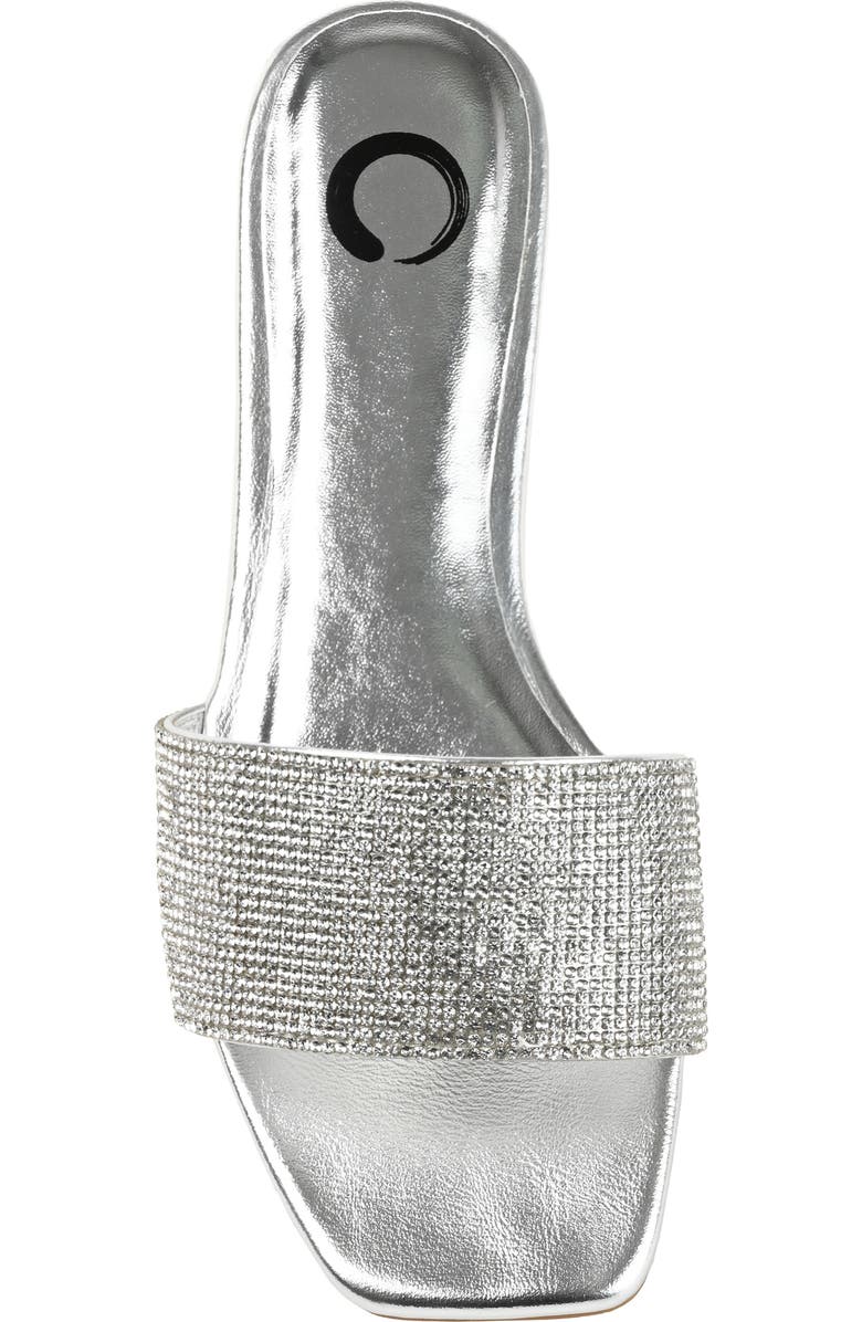 Journee Collection Grayce Square-Toe Slide, Alternate, color, Silver