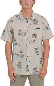 Billabong Sundays Short Sleeve Cotton Blend Button-Up Shirt