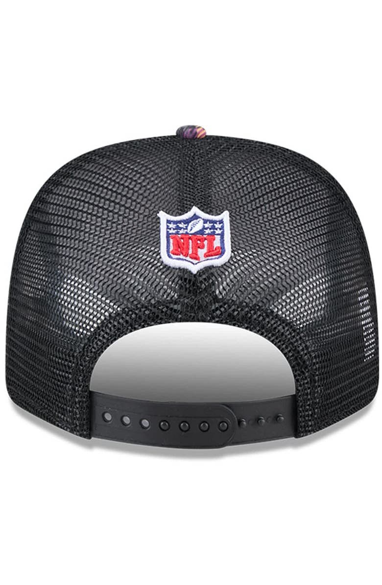 New Era Men's New Era Black Cleveland Browns 2024 NFL Crucial Catch Plaid 9SEVENTY Trucker Snapback Hat, Alternate, color, Black