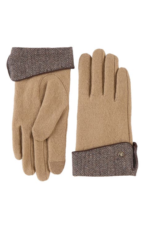 Tech Knit Gloves with Contrast Cuff